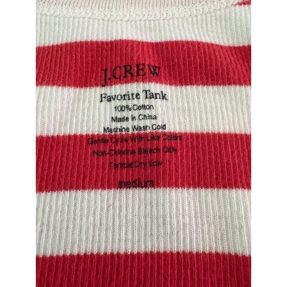 J. Crew Striped Favorite Tank Nautical Sailboat Coastal Summer Size Medium - Picture 5 of 8